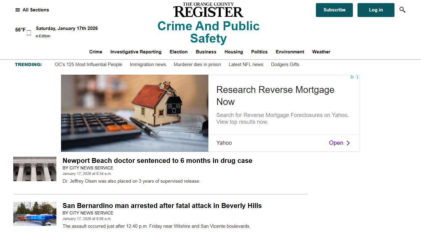 Crime: The Orange County Register